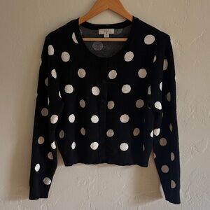 Victor Glemaud for Target Black and White Polka Dot Cropped Cardigan